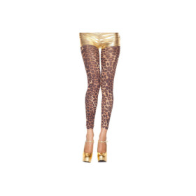 Legging fin voile imprimé léopard 